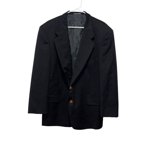 Valentino Black Blazer Gold Buttons Men's Size 44 - Picture 1 of 9
